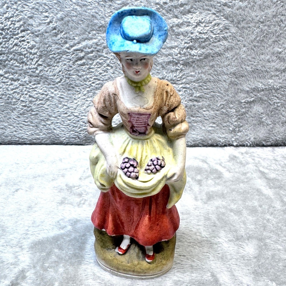 Vintage Hand-Painted Ceramic Occupied Japan Woman Figurine Floral‎ Victorian - Picture 2 of 7